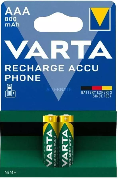 Varta Phone Power AAA 800mAh įkraunamos baterijos, 2 vnt.