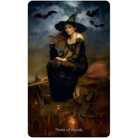 W.I.T.C.H. Tarot kortos su paauksuotais kraštais, vadovu ir maišeliu