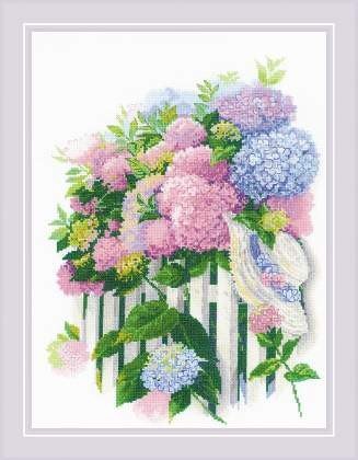 RIOLIS: Hydrangea Garden Siuvinėjimo rinkinys iš RIOLIS Nr.: 2026 - HOBI.LT 🇱🇹