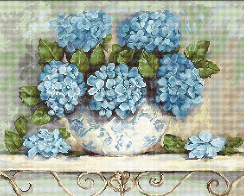 Luca - s: Hydrangeas SB2328 - siuvinėjimo kryželiu rinkinys - HOBI.LT 🇱🇹