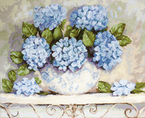 Luca - s: Hydrangeas SB2328 - siuvinėjimo kryželiu rinkinys - HOBI.LT 🇱🇹