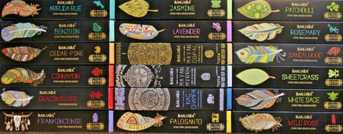 Banjara Tribal smilkalų lazdelės Wild Rose – laukinių rožių aromatas, 10 vnt.