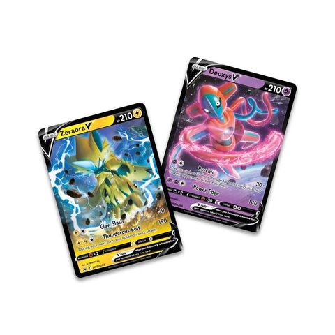 Pokémon TCG V Battle Deck Zeraora vs Deoxys – 2 paruoštos kaladės