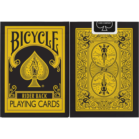 Bicycle Reverse geltonos ir juodos žaidimo kortos magams ir pokeriui