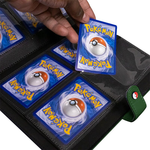 Pokémon Premium 4 kišenių segtuvas kortelėms 160 vnt, žalias, užsegamas