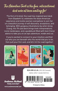 Tarot kortos The Adventure Tarot — 78 kortų kelioninis rinkinys (iliustr. Jenny Chang), nugarėlė su aprašymu, keturi pavyzdiniai kortų piešiniai ir kaina ant nugarėlės