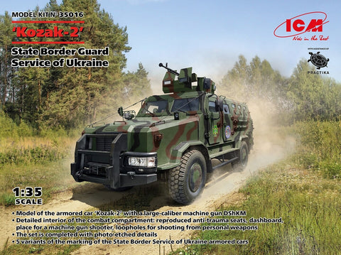 ICM Kozak-2 Ukrainos pasienio tarnyba 1/35 surenkamas plastiko modelis 35016