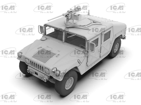 M1025A2 Hummer Humvee ginkluotas vežėjas plastikinis modelis 1:35
