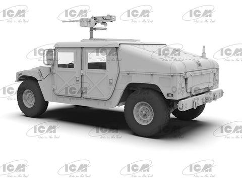 M1025A2 Hummer Humvee ginkluotas vežėjas plastikinis modelis 1:35