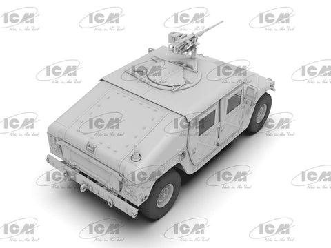 M1025A2 Hummer Humvee ginkluotas vežėjas plastikinis modelis 1:35