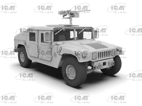 M1025A2 Hummer Humvee ginkluotas vežėjas plastikinis modelis 1:35