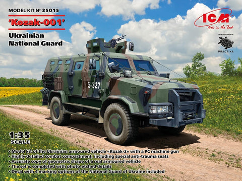 ICM Kozak-001 Ukrainos nacionalinė gvardija 1/35 modelio rinkinys 35015