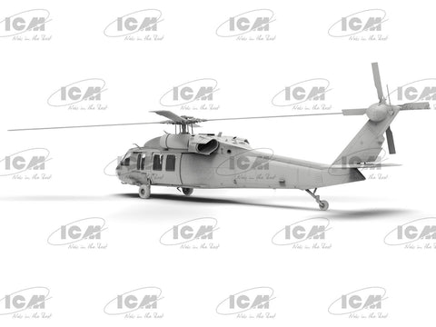 ICM UH-60A Black Hawk Ukrainos žvalgybos sraigtasparnis 1/48 plastikinis rinkinys
