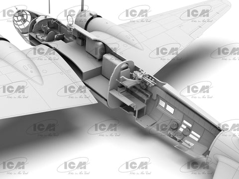 Mitsubishi Ki-21-Ia Sally 1/48 plastikinis bombonešio modelis ICM (48196)