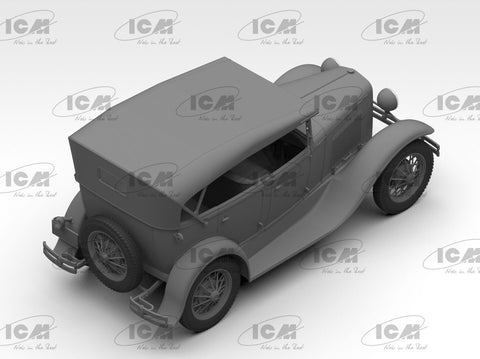 ICM Ford Model A Standard Phaeton 1/24, 1930-ieji – plastiko surinkimo rinkinys