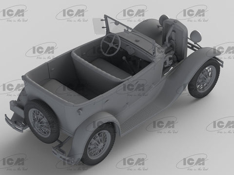 ICM Ford Model A Standard Phaeton 1/24, 1930-ieji – plastiko surinkimo rinkinys