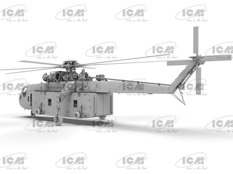 Sraigtasparnio modelis Sikorsky S-64E Skycrane su konteineriu 1/35 ICM 53059