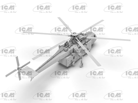 Sraigtasparnio modelis Sikorsky S-64E Skycrane su konteineriu 1/35 ICM 53059