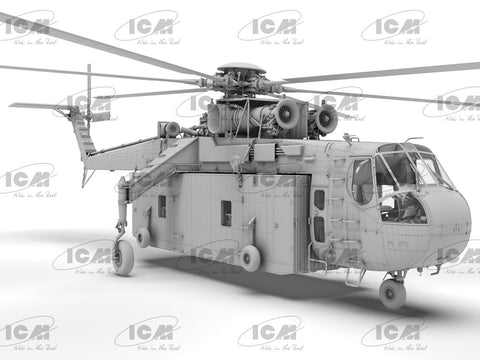 Sraigtasparnio modelis Sikorsky S-64E Skycrane su konteineriu 1/35 ICM 53059