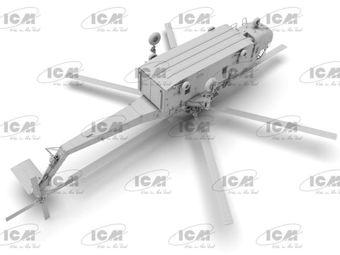 Sraigtasparnio modelis Sikorsky S-64E Skycrane su konteineriu 1/35 ICM 53059