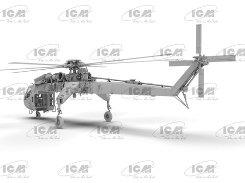 Surenkamas sraigtasparnio modelis Sikorsky CH-54A Tarhe 1/72 ICM 72001