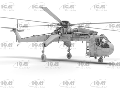 Surenkamas sraigtasparnio modelis Sikorsky CH-54A Tarhe 1/72 ICM 72001