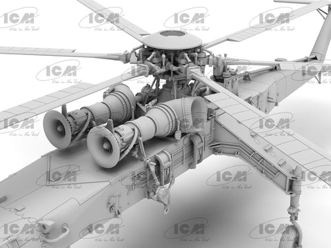 Surenkamas sraigtasparnio modelis Sikorsky CH-54A Tarhe 1/72 ICM 72001