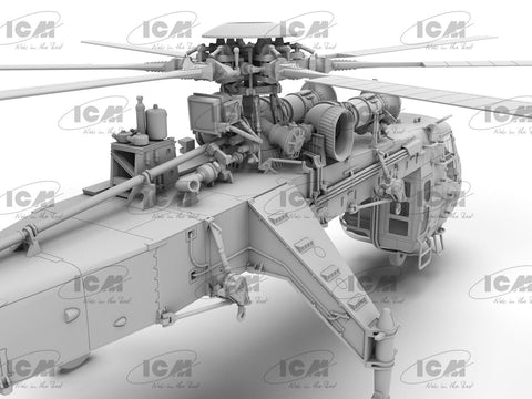 Surenkamas sraigtasparnio modelis Sikorsky CH-54A Tarhe 1/72 ICM 72001