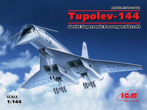 ICM Tupolev Tu-144 sovietinis viršgarsinis lėktuvas 1/144