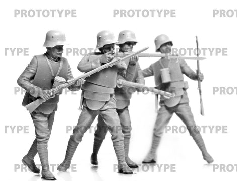 ICM 1/35 Pirmojo pasaulinio karo vokiečių pėstininkai su šarvais