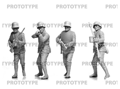 ICM 1/35 Pirmojo pasaulinio karo vokiečių pėstininkai su šarvais