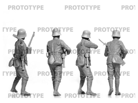 ICM 1/35 Pirmojo pasaulinio karo vokiečių pėstininkai su šarvais