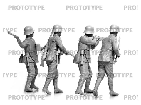 ICM 1/35 Pirmojo pasaulinio karo vokiečių pėstininkai su šarvais