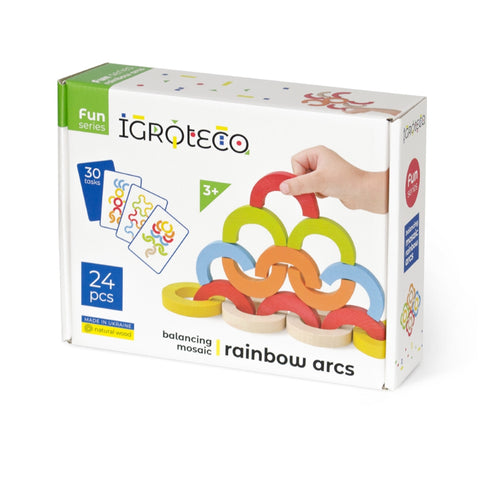 IGROTECO medinė balansinė mozaika Vaivorykštė – 24 puslankiai
