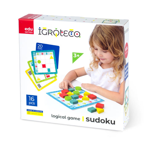 IGROTECO lavinamasis Sudoku galvosūkis vaikams, 4x4, 20 užduočių, 16 det.