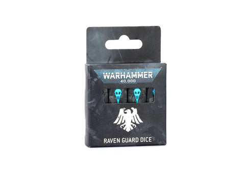 Raven Guard kauliukai Warhammer 40,000 – juodi perlamutriniai, 16 vnt