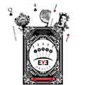 Inner Eye Oracle kortų rinkinys Steven Bright, juodai balta 52 kortų dėžutė su trimis parodytomis kortomis