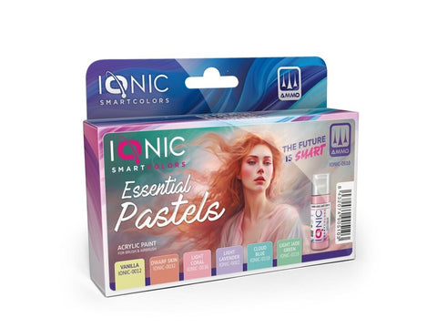 IONIC Essential Pastels akrilinių dažų rinkinys – 6 spalvos miniatiūroms