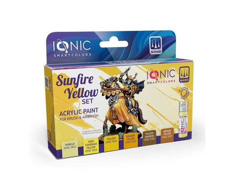 IONIC akrilinių dažų rinkinys geltonų atspalvių, miniatiūroms Essential Yellows