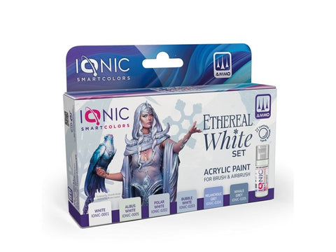 IONIC akrilinių dažų rinkinys Essential Whites 0503 – balti ir pilki