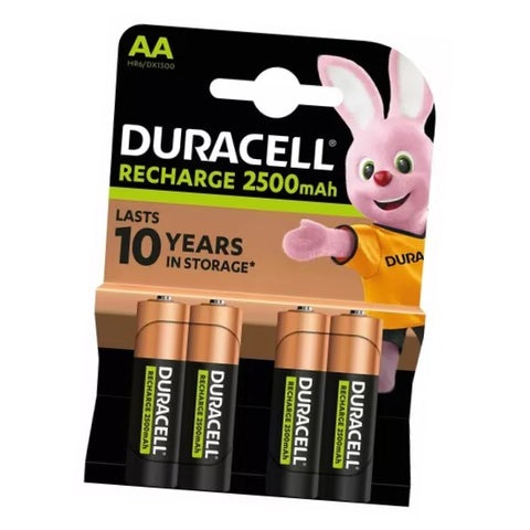 Duracell AA 2500mAh NiMH įkraunamos baterijos, 4 vnt.