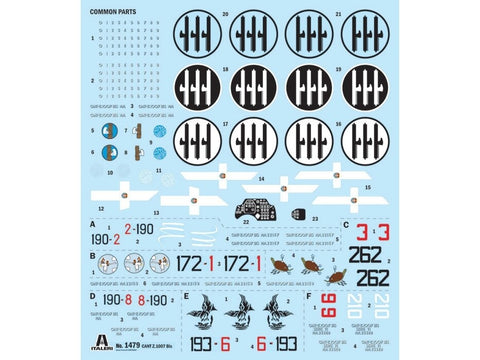 Italeri Cant Z.1007bis Alcione 1/72 lėktuvo surinkimo rinkinys