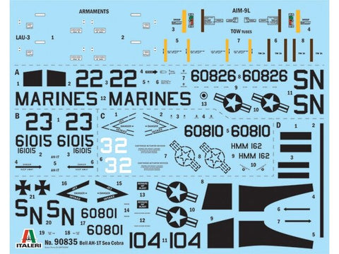 Surenkamas sraigtasparnio modelis Italeri AH-1T Sea Cobra 1/48 90835