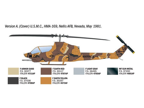 Surenkamas sraigtasparnio modelis Italeri AH-1T Sea Cobra 1/48 90835