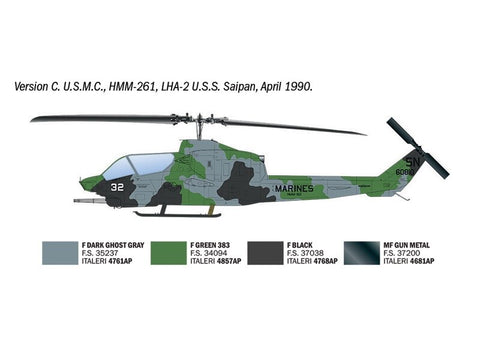 Surenkamas sraigtasparnio modelis Italeri AH-1T Sea Cobra 1/48 90835
