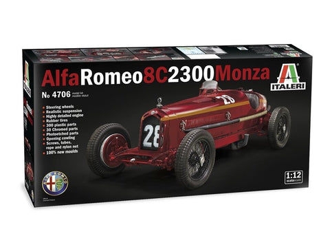 Italeri Alfa Romeo 8C 2300 Monza 1/12 plastikinis surenkamas modelis