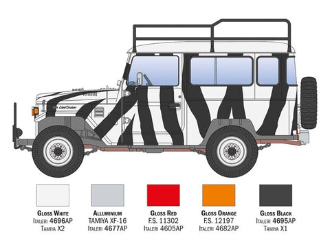 Italeri Toyota Land Cruiser Safari 1/24 plastikinis surinkimo rinkinys