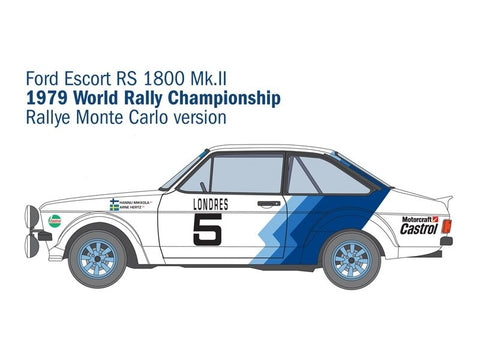 Italeri Ford Escort RS1800 Mk.II 1/24 plastikinis surinkimo rinkinys