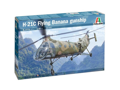 Italeri H-21C Flying Banana Gunship 1/48 sraigtasparnio modelis 2774