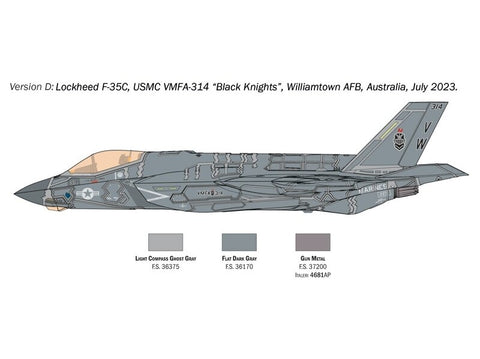 Italeri Lockheed F-35C Lightning II 1/72 plastikinis lėktuvo modelis